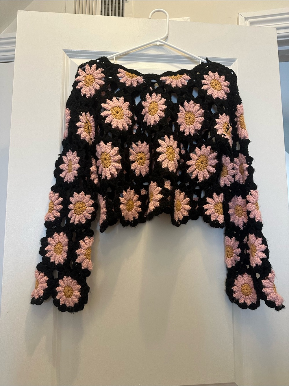 Storia Floral Crochet Sweater